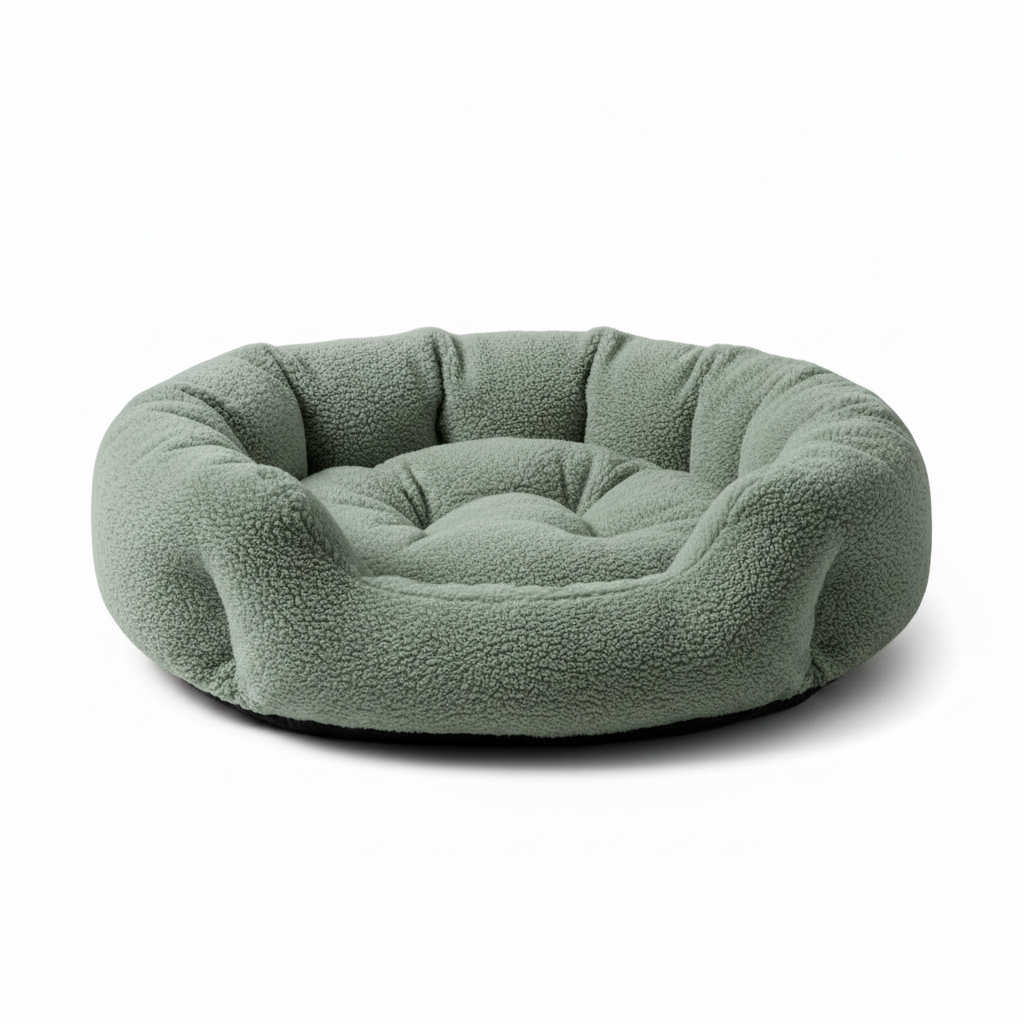Variant 1 – Sand Beige donut pet bed