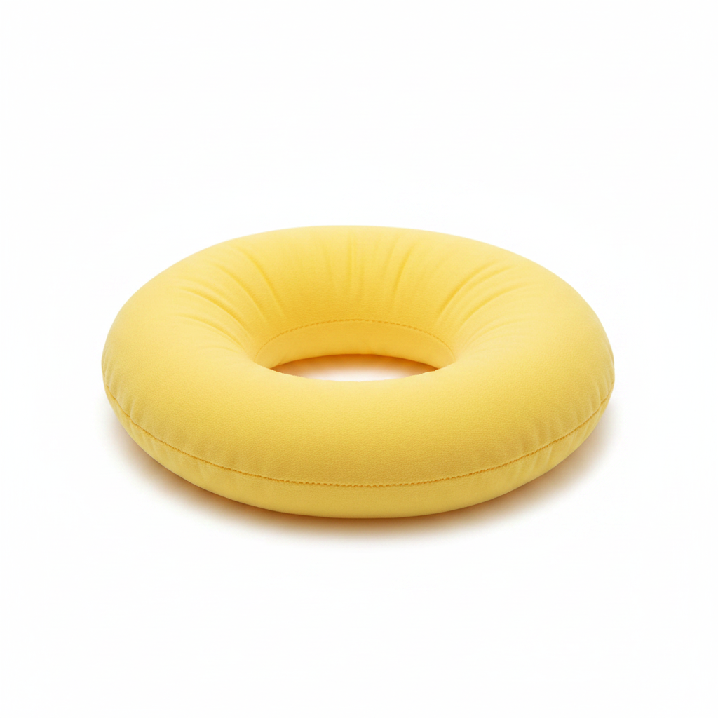 Soft recovery collar for cats in yellow fabric
