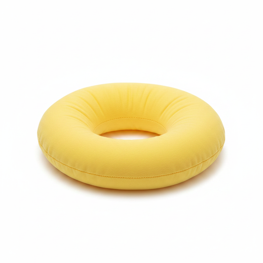 Soft recovery collar for cats in yellow fabric